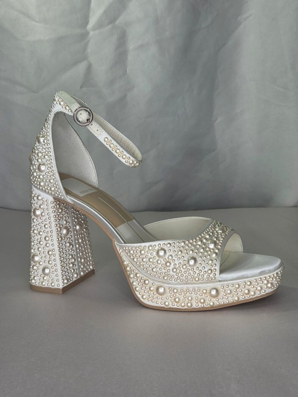 Dolce Vita Pandro Pearl Two-Piece Platform Dress Sandals, Size: 8